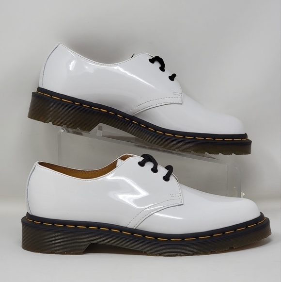 Dr. Martens 1461 Patent Leather Lamper Oxfords Shoes Womens Sz 9 26754 White New